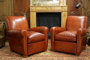 fauteuil-club-cuir-marron-rouge